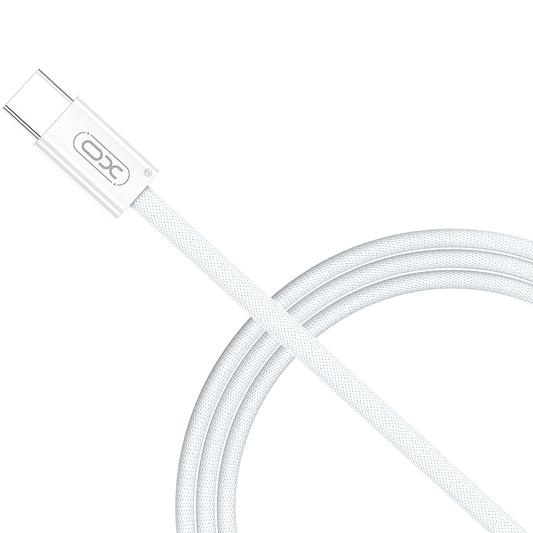 Dátový a nabíjací kábel USB-C - USB-C XO Design NB-Q260A, 60W, 1m, Biela