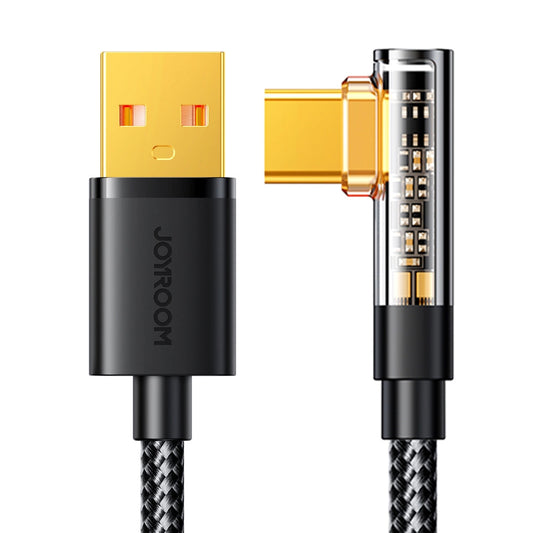 Dátový a nabíjací kábel USB-A - USB-C Joyroom S-UC027A6 Angled, 60W, 1.2m, čierny