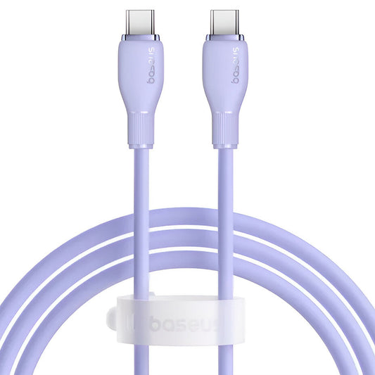 Dátový a nabíjací kábel USB-C - USB-C Baseus Pudding, 100W, 1.2m, Fialový P10355702511-00