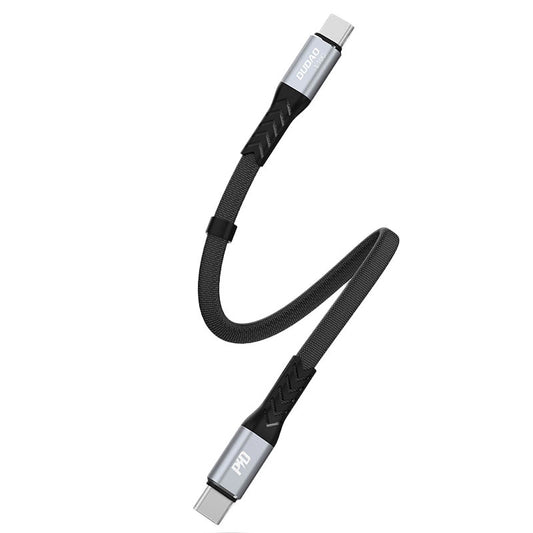 Dátový a nabíjací kábel USB-C - USB-C Dudao L10C, 100W, 0.23m, čierny