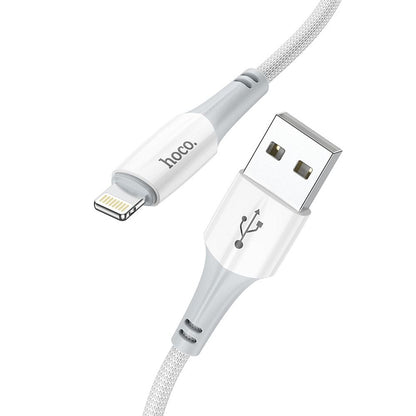 Dátový a nabíjací kábel USB-A - Lightning HOCO X70, 18W, 1m, Biela