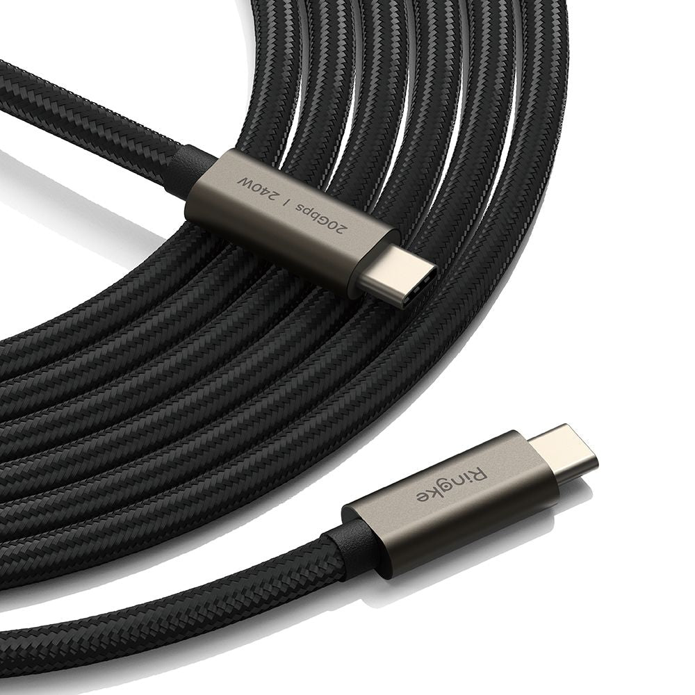 Dátový a nabíjací kábel USB-C - USB-C Ringke 2X2, 240W, 1m, čierny