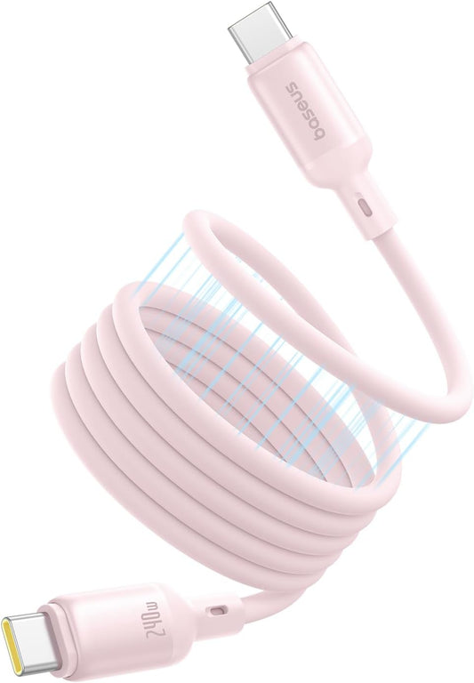 Dátový a nabíjací kábel USB-C - USB-C Baseus PicoGo, 240W, 1m, Ružový P10376800411-00