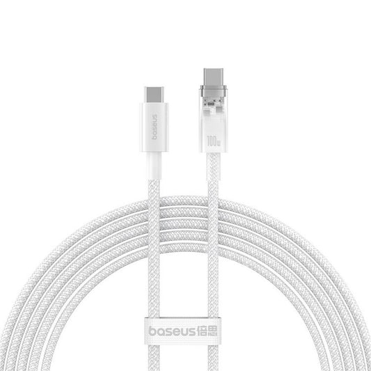 Dátový a nabíjací kábel USB-C - USB-C Baseus Explorer, 100W, 2m, Biela P10319703221-01
