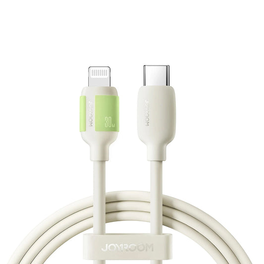 Dátový a nabíjací kábel USB-C - Lightning Joyroom S-A53, 30W, 1,2 m, Béžový