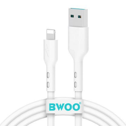 Dátový a nabíjací kábel USB-A - Lightning BWOO X172L, 18W, 1m, Biela