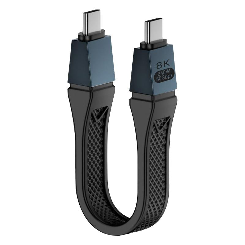 USB-C Data and Charging Cable - USB-C OEM 8K Video, 240W, 0.13m, Black