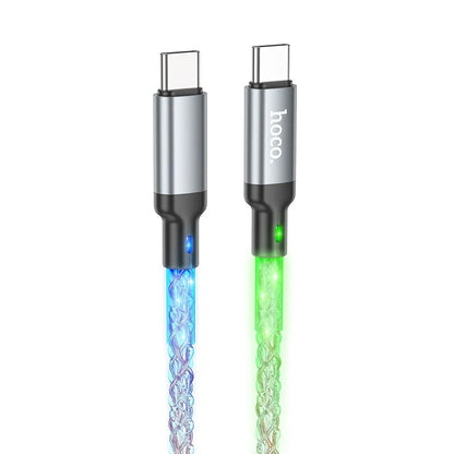 USB-C Data and Charging Cable - USB-C HOCO U112, 60W, 1m, Gray
