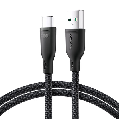Dátový a nabíjací kábel USB-A - USB-C Joyroom Multi-Color S-A34, 100W, 1m, čierny