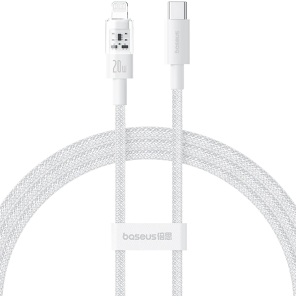 Dátový a nabíjací kábel USB-C - Lightning Baseus Gem, 20W, 1m, Biela P10373001211-00