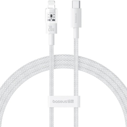 Dátový a nabíjací kábel USB-C - Lightning Baseus Gem, 20W, 1m, Biela P10373001211-00