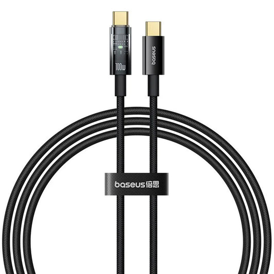Dátový a nabíjací kábel USB-C - USB-C Baseus Explorer, 100W, 2m, Čierny P10319704111-00