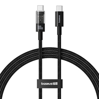 Dátový a nabíjací kábel USB-C - USB-C Baseus Gem, 100W, 1m, Čierny P10373000111-00