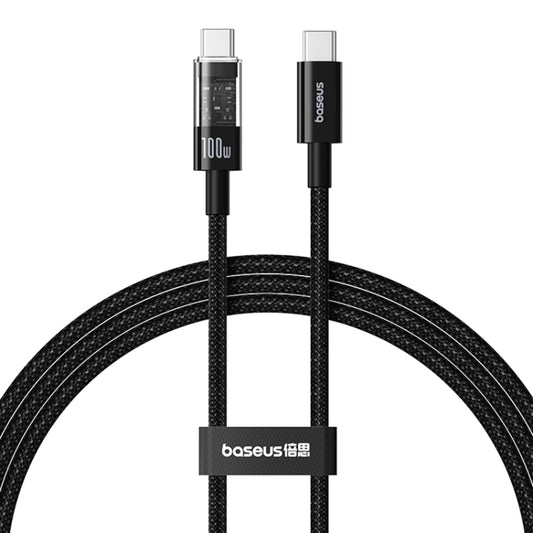 Dátový a nabíjací kábel USB-C - USB-C Baseus Gem, 100W, 1m, Čierny P10373000111-00