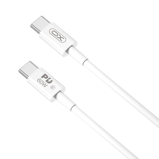 Dátový a nabíjací kábel USB-C - USB-C XO Design NB-Q190A, 60W, 1m, Biela