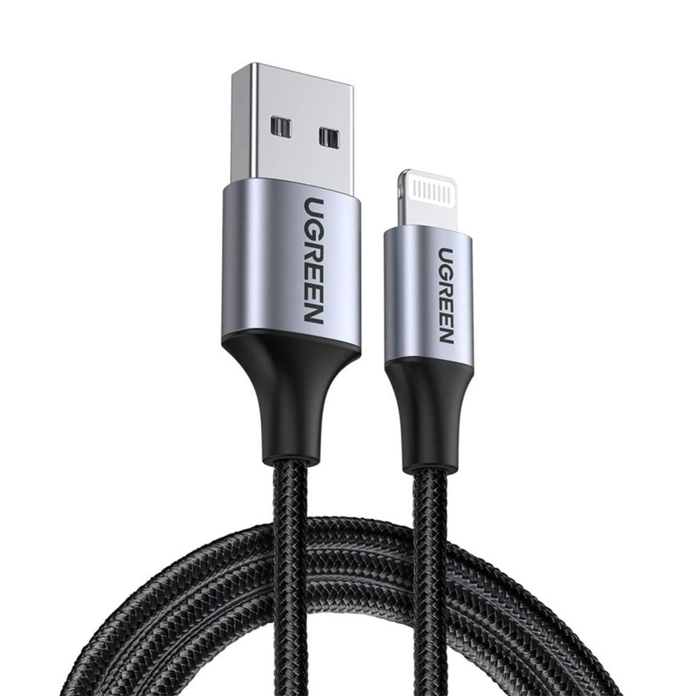 Dátový a nabíjací kábel USB-A - Lightning UGREEN US199, 18W, 1m, Sivý