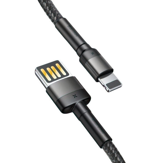 Dátový a nabíjací kábel USB-A - Lightning Baseus Cafule Special Edition, 18W, 1m, Sivý CALKLF-GG1