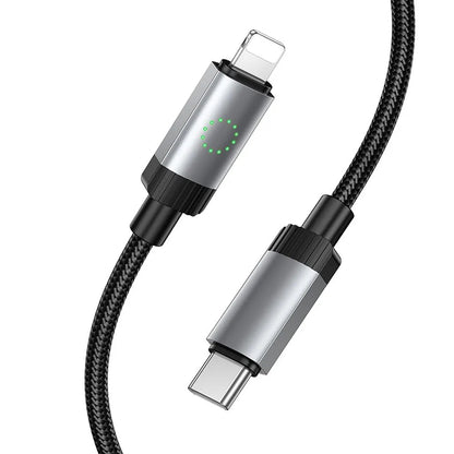 Dátový a nabíjací kábel USB-C - Lightning HOCO X117, 27W, 1m, čierny