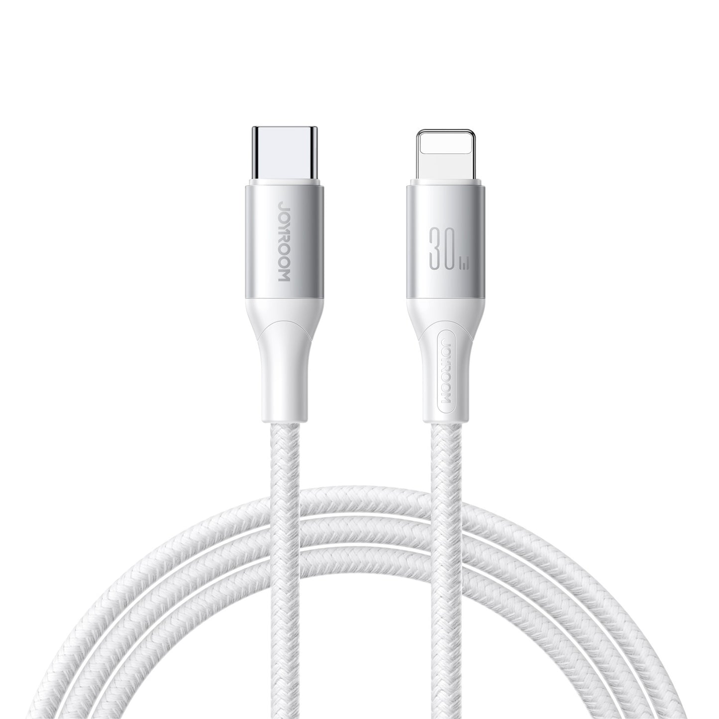 Dátový a nabíjací kábel USB-C - Lightning Joyroom S-A28 Flash, 30W, 1m, Biela