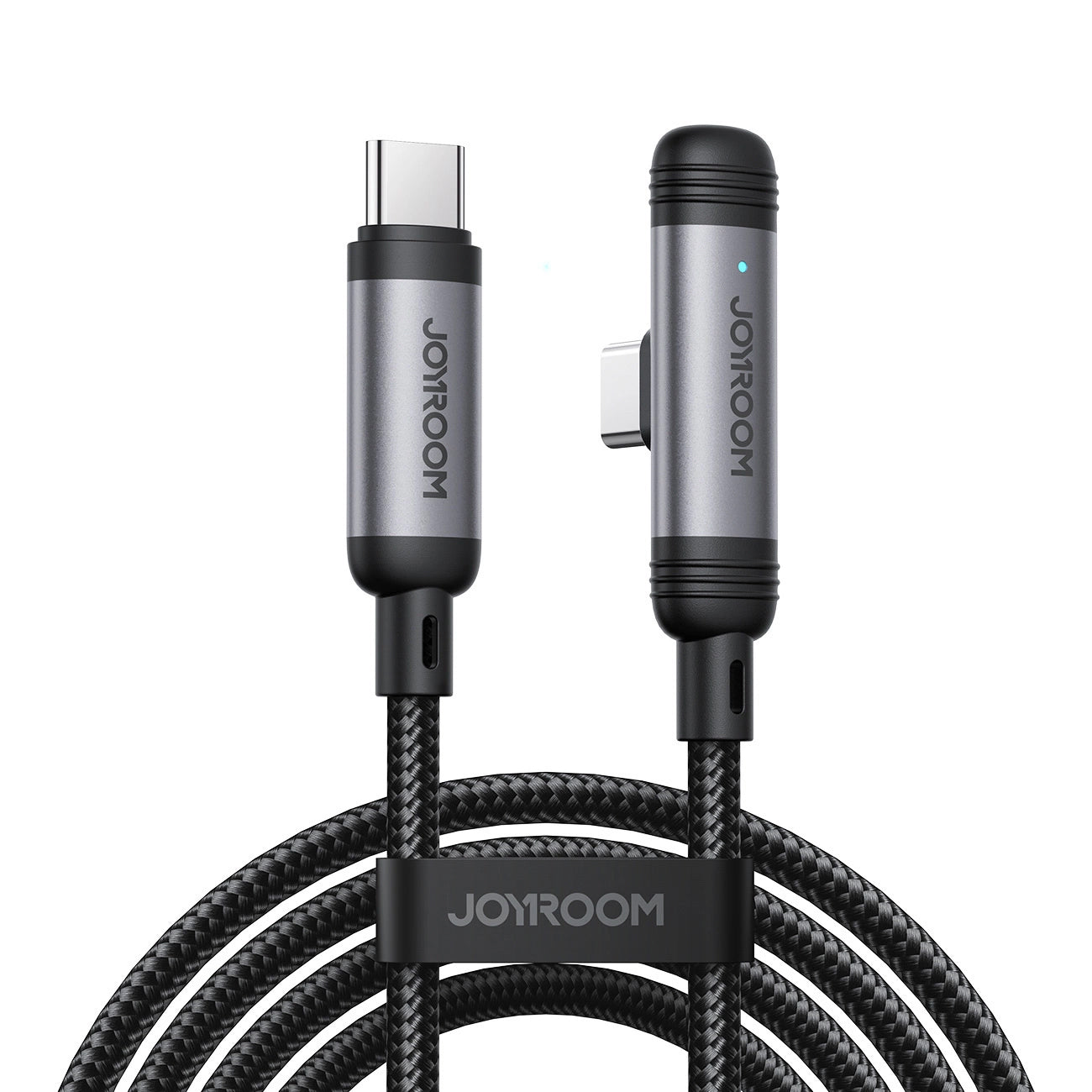 Dátový a nabíjací kábel USB-C - USB-C Joyroom S-A56 EnjoyX Angled, 60W, 1.2m, čierny