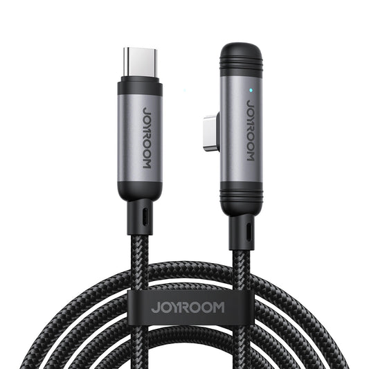 Dátový a nabíjací kábel USB-C - USB-C Joyroom S-A56 EnjoyX Angled, 60W, 1.2m, čierny
