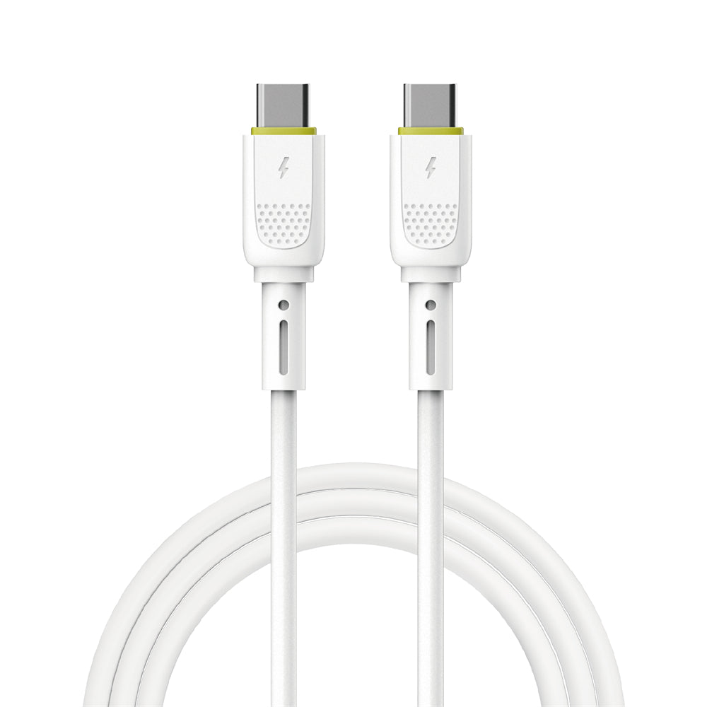 Dátový a nabíjací kábel USB-C - USB-C WiWu Wi-C034, 60W, 1.2m, Biely