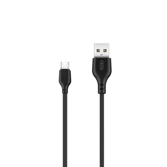 Dátový a nabíjací kábel USB-A - microUSB XO Design NB103, 18W, 1m, čierny