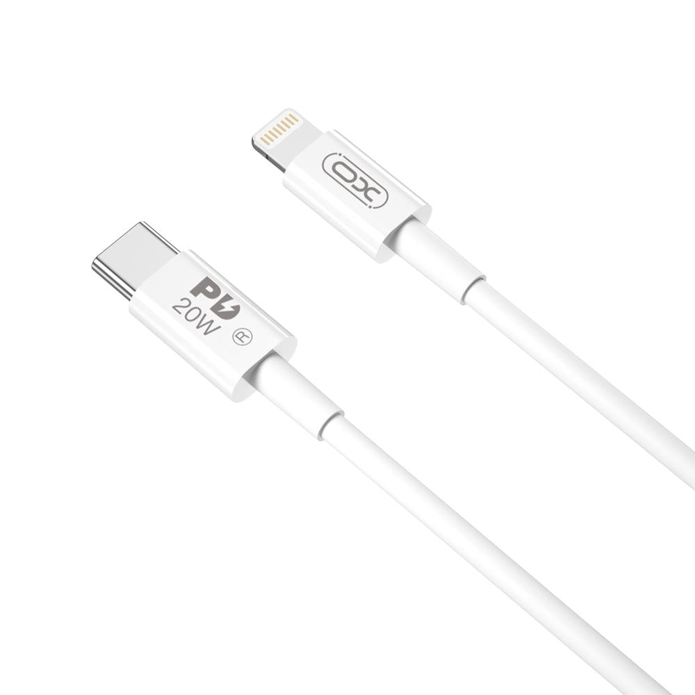 Dátový a nabíjací kábel USB-C - Lightning XO Design NB-Q189B, 20W, 2m, Biela