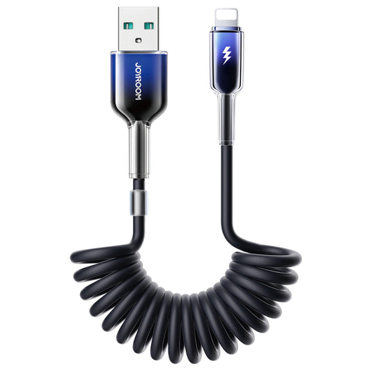 Dátový a nabíjací kábel USB-A - Lightning Joyroom S-A43 Crystal, 18W, 1.5m, čierny