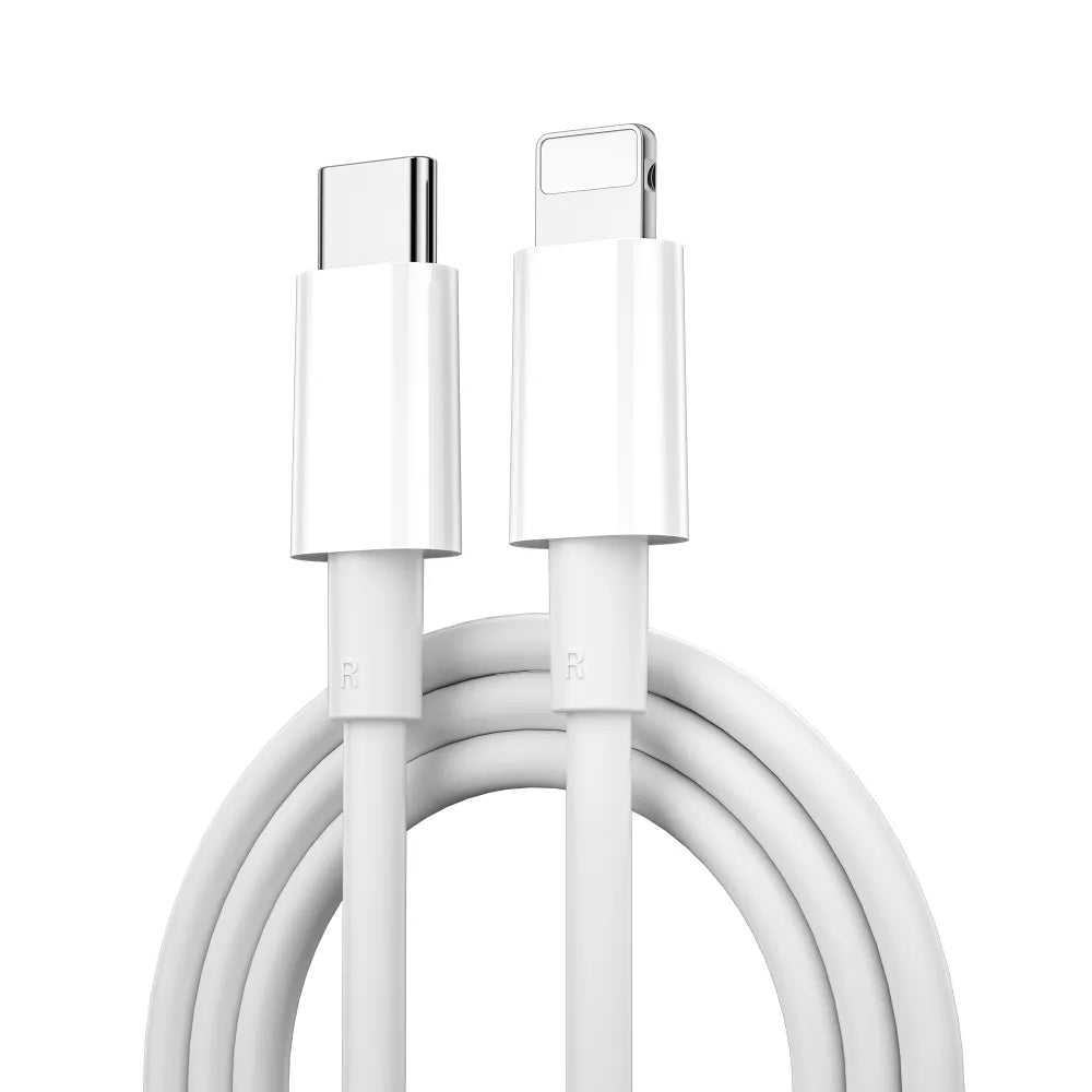 Dátový a nabíjací kábel USB-C - Lightning WiWu Wi-C008, 30W, 1.2m, Biela