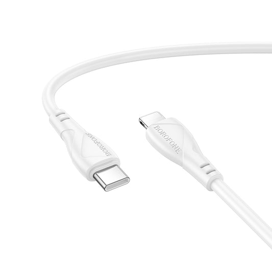 Dátový a nabíjací kábel USB-C - Lightning Borofone BX121 Energy, 27W, 1m, Biela