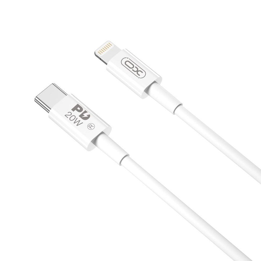 Dátový a nabíjací kábel USB-C - Lightning XO Design NB-Q189A, 20W, 1m, Biela