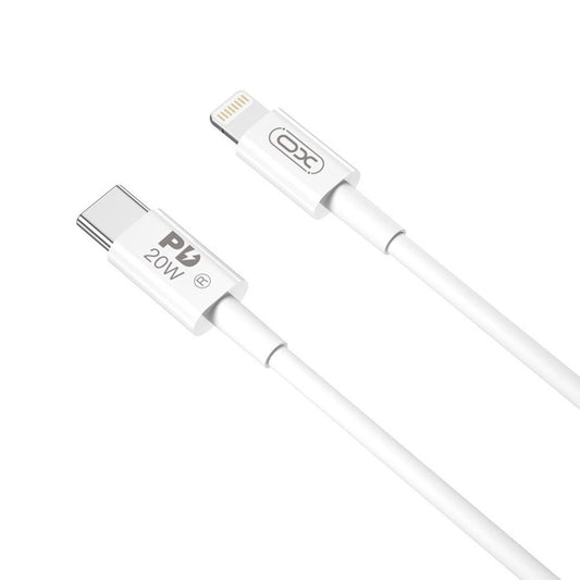 Dátový a nabíjací kábel USB-C - Lightning XO Design NB-Q189A, 20W, 1m, Biela