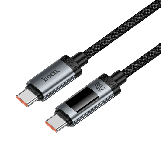 Dátový a nabíjací kábel USB-C - USB-C HOCO Display U148, 240W, 1.2m, Čierny