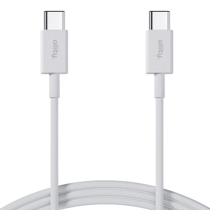 Dátový a nabíjací kábel USB-C - USB-C Allity. AUC-03, 100W, 1m, Biela