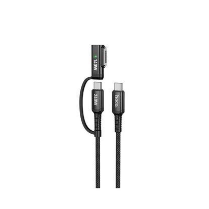 Nabíjací kábel HOCO U142, USB-C - USB-C / MagSafe 3, 240W, 1.8m, čierny