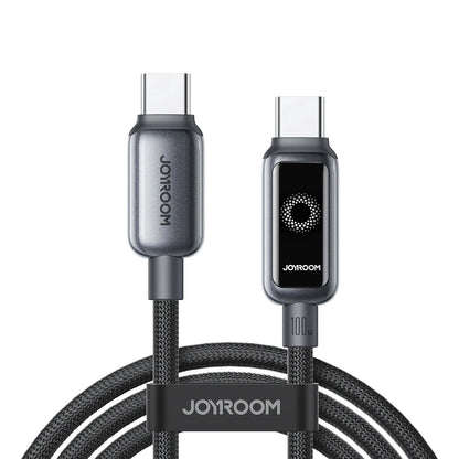 Dátový a nabíjací kábel USB-C - USB-C Joyroom S-A55 StarFlight Display, 100W, 1.2m, čierny