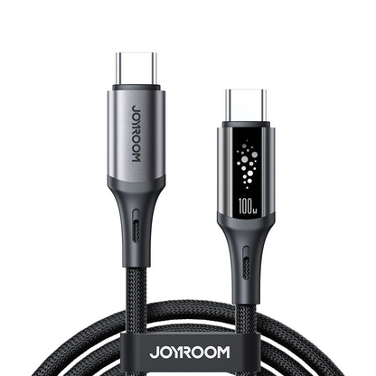 Dátový a nabíjací kábel USB-C - USB-C Joyroom S-A60 StarTalk, 100W, 1.2m, čierny