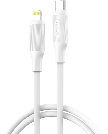 Dátový a nabíjací kábel USB-C - Lightning XO Design NB-Q265A, 27W, 1m, Biela
