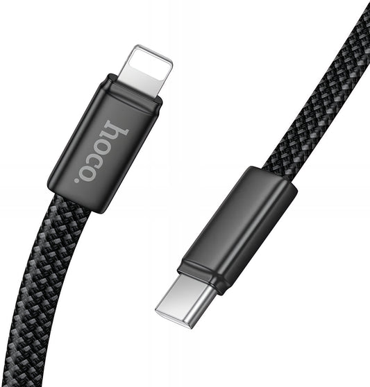 Dátový a nabíjací kábel USB-C - Lightning HOCO X125, 30W, 1m, čierny
