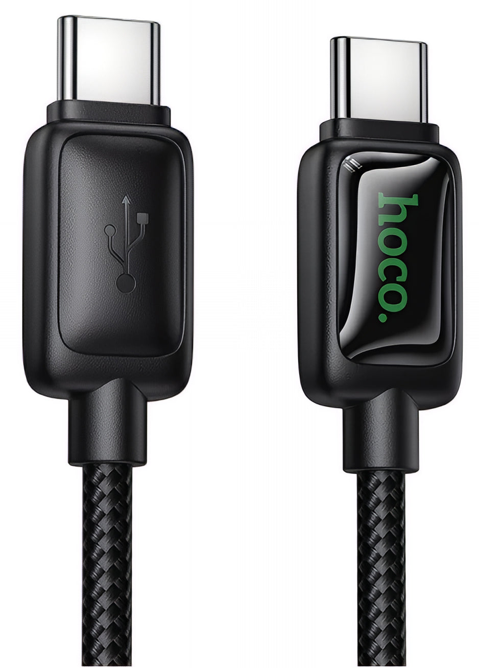Dátový a nabíjací kábel USB-C - USB-C HOCO U146, 60W, 1.2m, čierny
