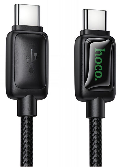 Dátový a nabíjací kábel USB-C - USB-C HOCO U146, 60W, 1.2m, čierny