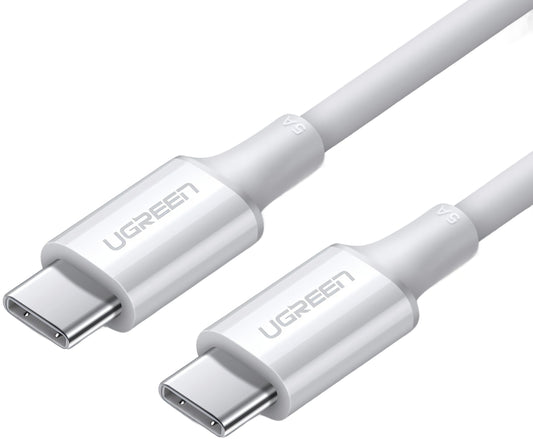 Dátový a nabíjací kábel USB-C - USB-C UGREEN US300, 100W, 2m, Biela