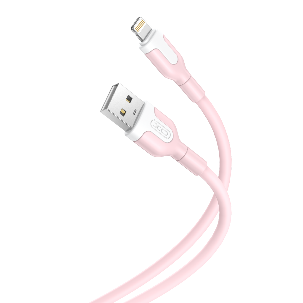 Dátový a nabíjací kábel USB-A - Lightning XO Design NB212, 18W, 1m, Ružový
