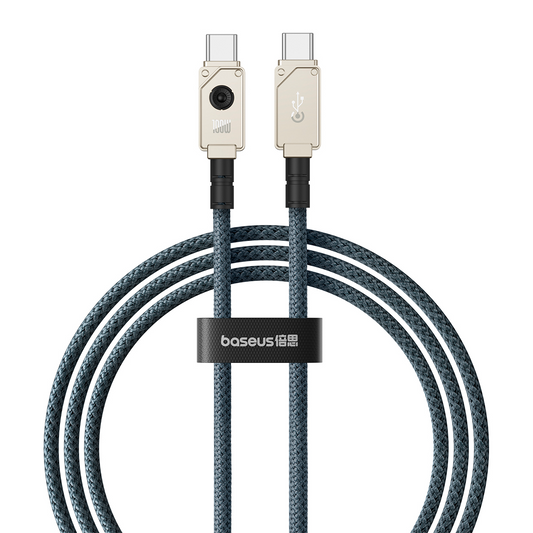 Dátový a nabíjací kábel USB-C - USB-C Baseus Unbreakable, 100W, 2m, Biely P10355800221-01
