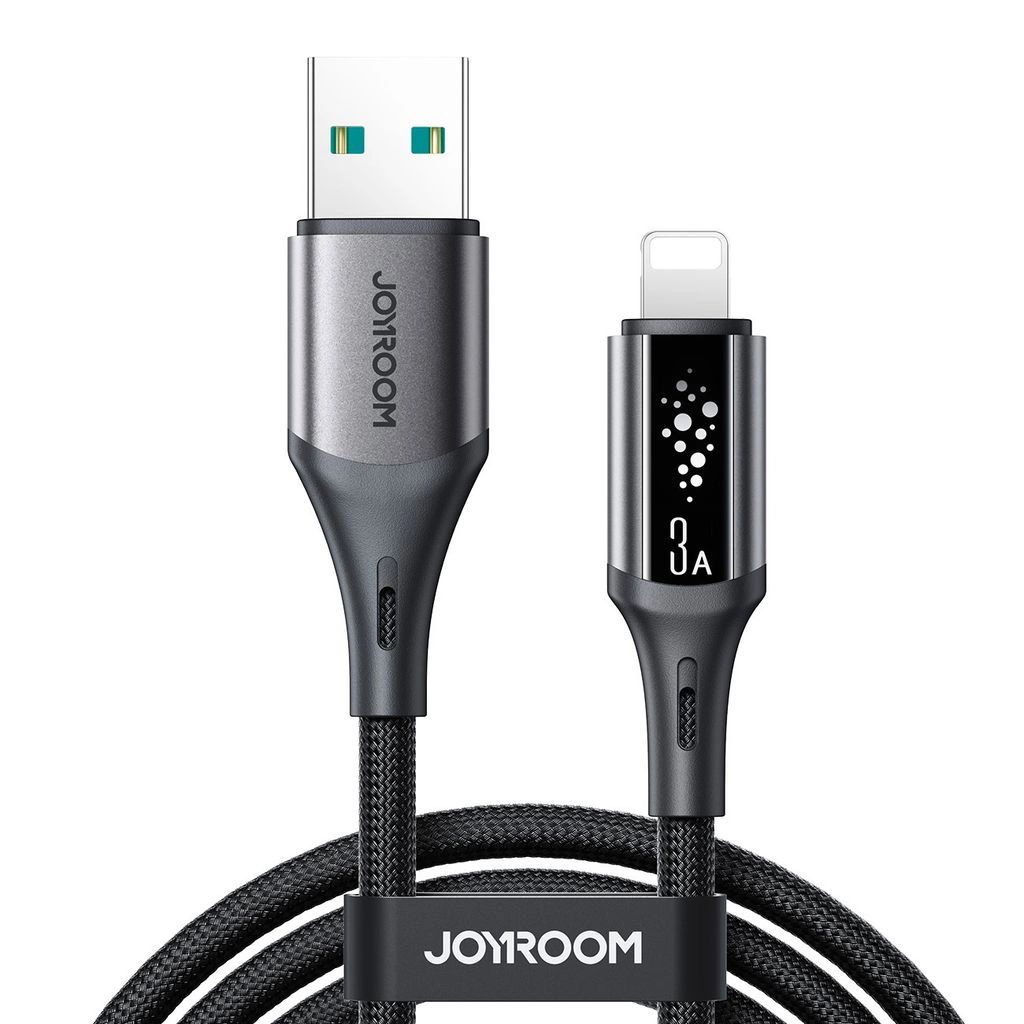 Dátový a nabíjací kábel USB-A - Lightning Joyroom S-A60 StarTalk, 18W, 1.2m, čierny