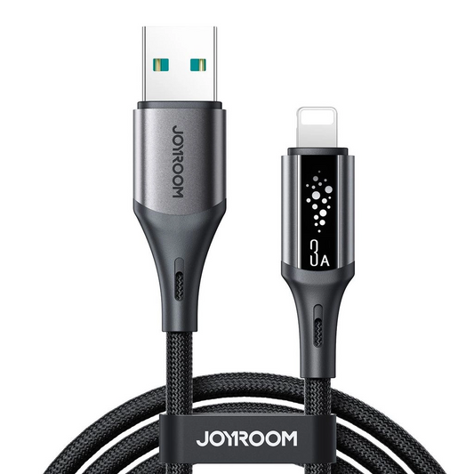 Dátový a nabíjací kábel USB-A - Lightning Joyroom S-A60 StarTalk, 18W, 1.2m, čierny