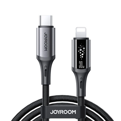 Dátový a nabíjací kábel USB-C - Lightning Joyroom S-A60 StarTalk, 30W, 1.2m, čierny