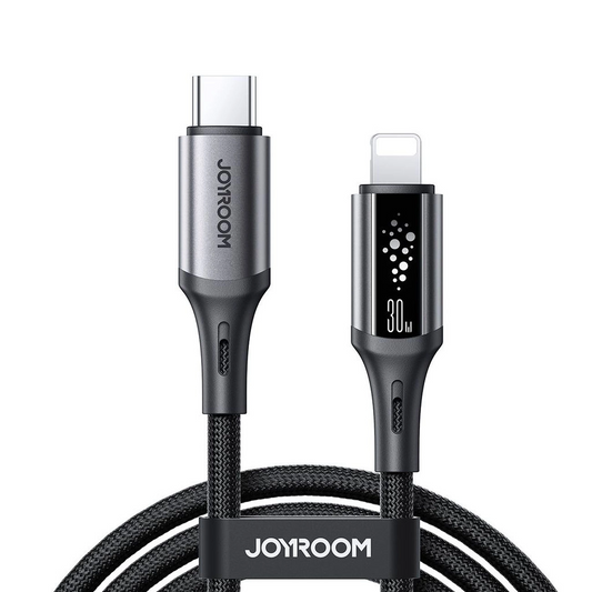 Dátový a nabíjací kábel USB-C - Lightning Joyroom S-A60 StarTalk, 30W, 1.2m, čierny