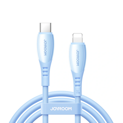 Dátový a nabíjací kábel USB-C - Lightning Joyroom S-A59 Vibrant, 30W, 1.2m, Modrý